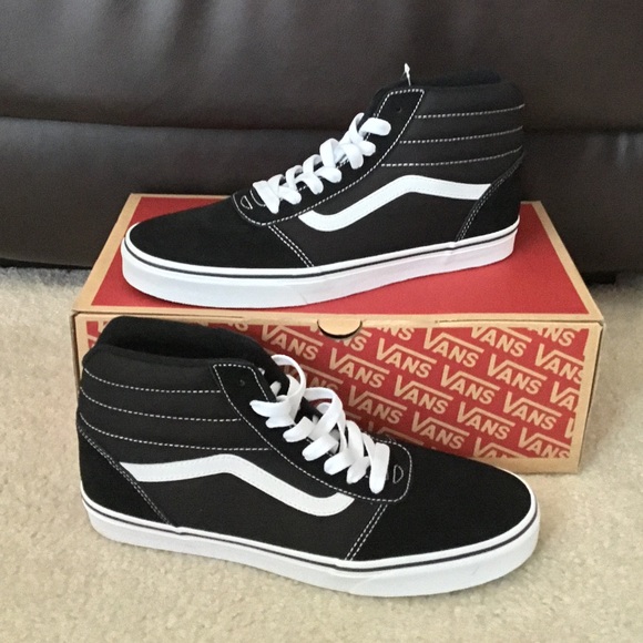 Vans Other - Vans Ward Hi Black & White Suede Canvas Men’s 11.5